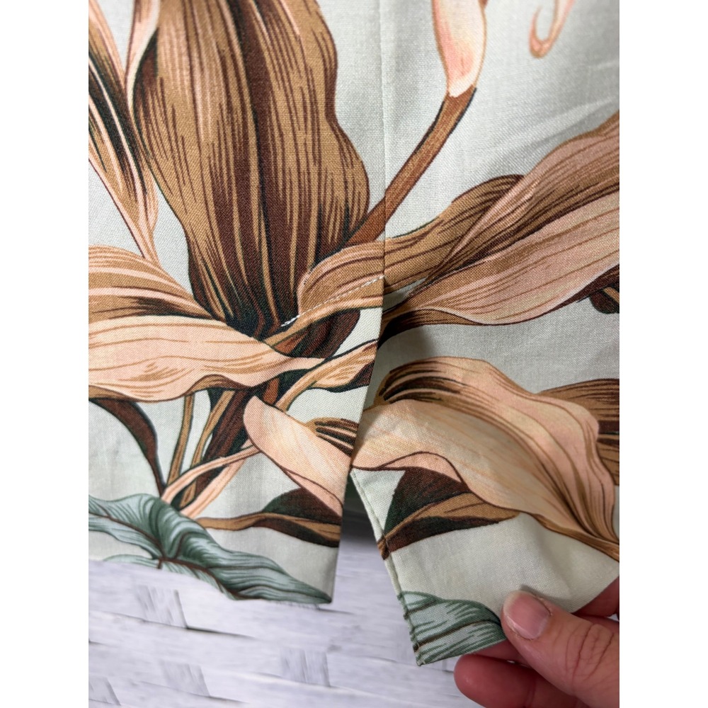 Tommy Bahama Womens Silk Tropical Floral Pencil Skirt Green Tan RN 86549 - Picture 6 of 11